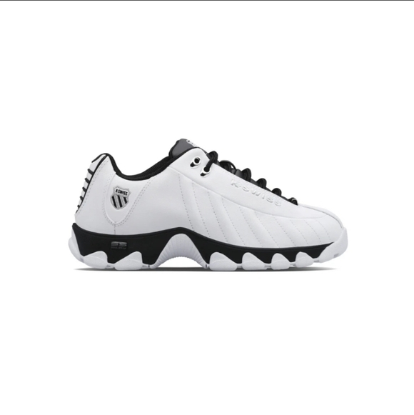 K-Swiss Men's ST329 CMF Leather Tennis Sneaker White/Black - Picture 2 of 7
